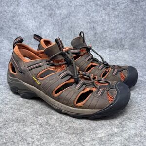 KEEN Arroyo II Hiking Sandals Mens Size 12 Waterproof Leather Brown Drawstring